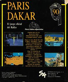 Paris Dakar 1990 - Box - Back Image