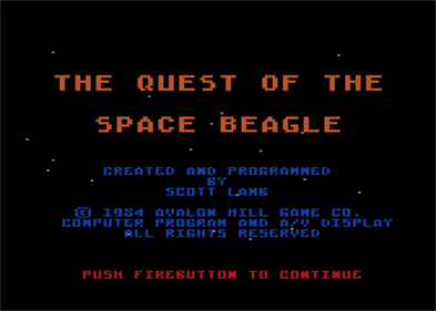 Quest of the Space Beagle - Screenshot - Game Title Image