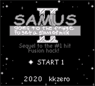 Samus Goes to the Fridge to Get a Glass of Milk II - Screenshot - Game Title Image