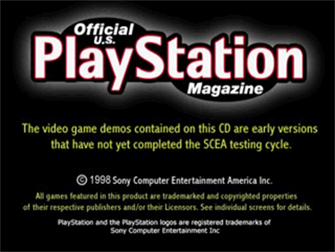 Official U.S. PlayStation Magazine Demo Disc 10 - Screenshot - Game Title Image