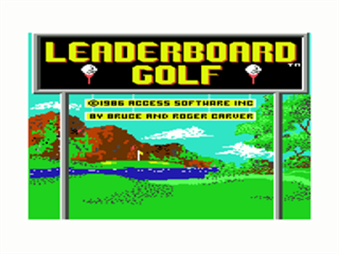 Leader Board: Pro Golf Simulator - Screenshot - Game Title Image