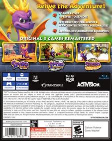 Spyro Reignited Trilogy - Box - Back Image