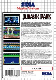 Jurassic Park - Box - Back Image