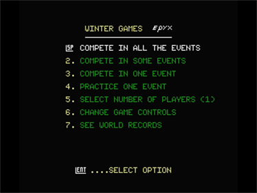 Winter Games - Screenshot - Game Select Image