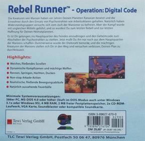 Rebel Runner: Operation: Digital Code - Box - Back Image