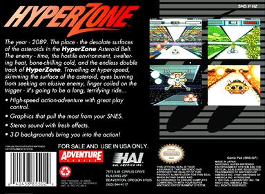 HyperZone - Box - Back Image