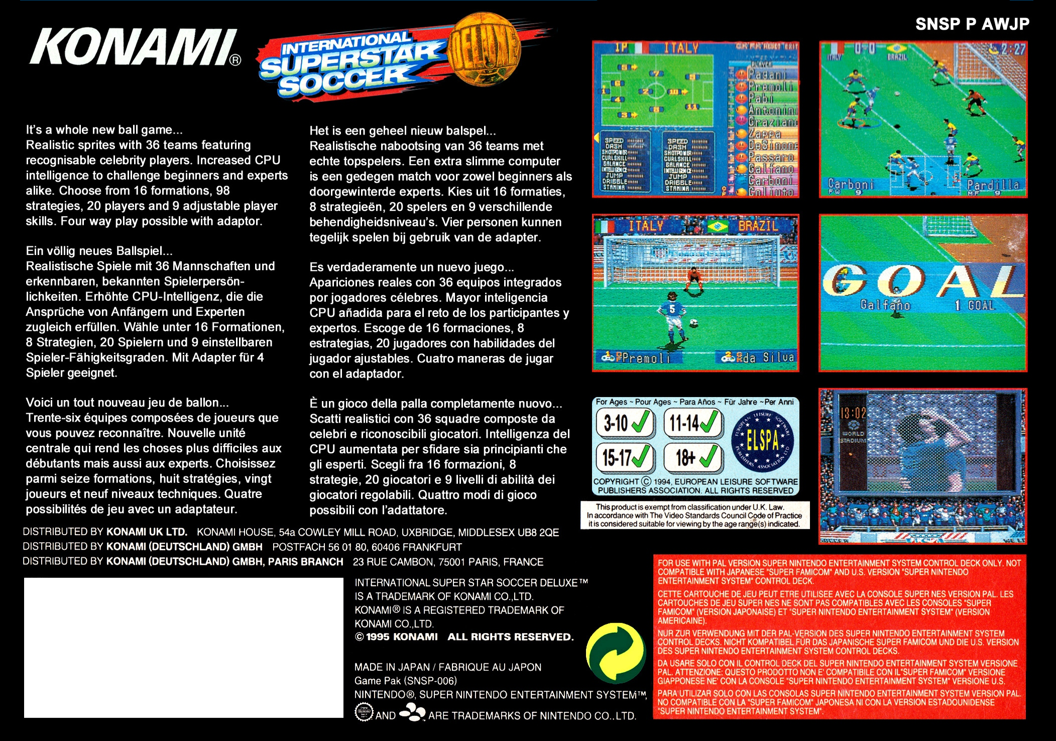 International Superstar Soccer (1994)