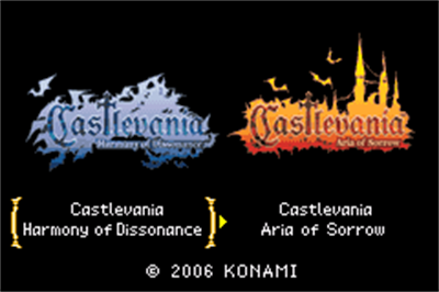 Castlevania Double Pack - Screenshot - Game Title Image