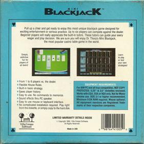 Dr. Thorp's Mini Blackjack - Box - Back Image