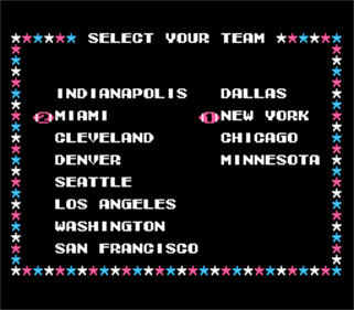 Tecmo Bowl - Screenshot - Game Select Image