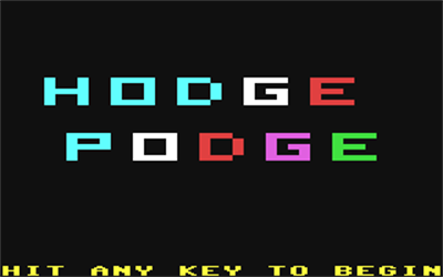 Hodge Podge - Screenshot - Game Title Image