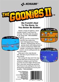 The Goonies II - Box - Back Image