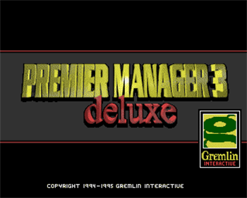 Premier Manager 3 Deluxe - Screenshot - Game Title Image