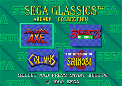 Sega Classics Arcade Collection (4-in-1) - Screenshot - Game Title Image