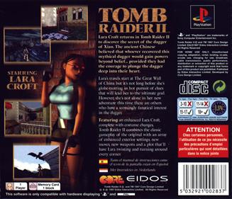 Tomb Raider II - Box - Back Image