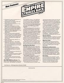 Star Wars: The Empire Strikes Back - Advertisement Flyer - Back Image