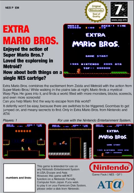 Extra Mario Bros. - Fanart - Box - Back Image