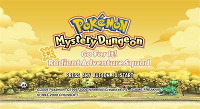 Pokémon Mystery Dungeon: Go For It! Light Adventure Squad - Screenshot - Game Title Image
