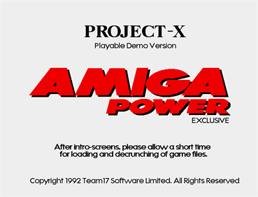 Amiga Power #12 - Screenshot - Game Title Image