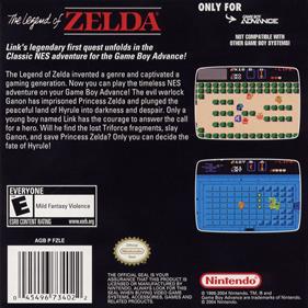 Classic NES Series: The Legend of Zelda - Box - Back Image