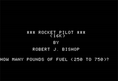 Rocket Pilot - Screenshot - Game Title Image