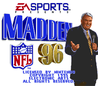 Madden NFL 96 - Screenshot - Game Title Image