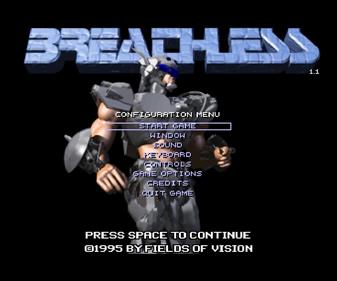 Breathless - Screenshot - Game Select Image