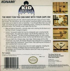 Kid Dracula - Box - Back Image