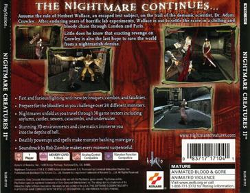 Nightmare Creatures II - Box - Back Image