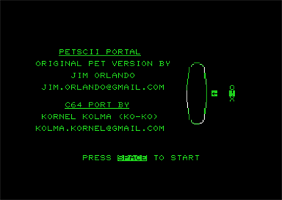 PETSCII Portal - Screenshot - Game Title Image