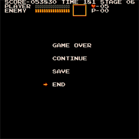 Akumajou Dracula - Screenshot - Game Over Image