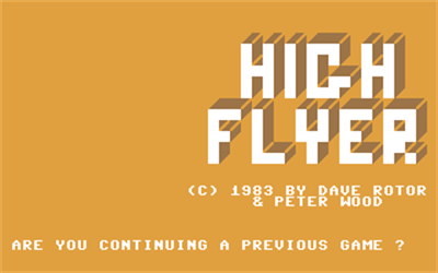 High Flyer (Commodore Business Machines UK) - Screenshot - Game Title Image