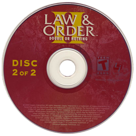 Law & Order II: Double or Nothing - Disc Image