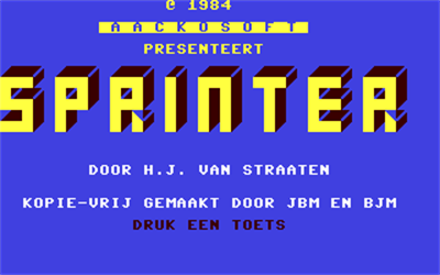 Sprinter - Screenshot - Game Title Image