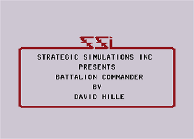 Battalion Commander - Screenshot - Game Title Image