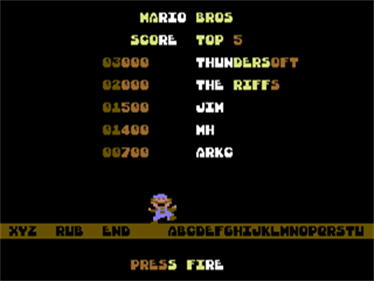 Mario Bros II - Screenshot - High Scores Image