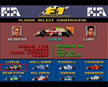 F1: World Championship Edition - Screenshot - Game Select Image