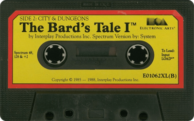 The Bard's Tale - Cart - Back Image