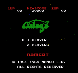 Galaga - Screenshot - Game Select Image