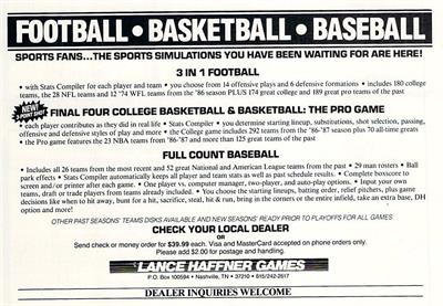 Basketball: The Pro Game - Advertisement Flyer - Front Image