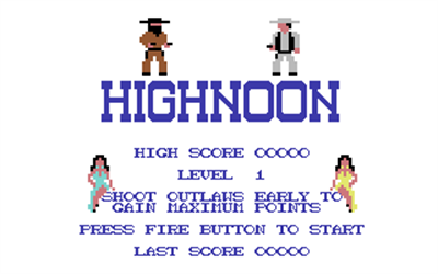 Highnoon - Screenshot - Game Title Image