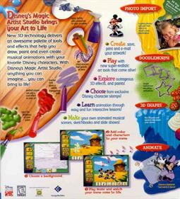 Disney's Magic Artist Studio - Box - Back Image
