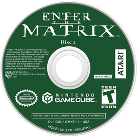 Enter the Matrix - Disc Image