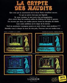 La Crypte des Maudits - Box - Back Image