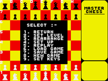 Master Chess - Screenshot - Game Select Image