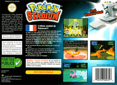 Pokémon Stadium - Box - Back Image