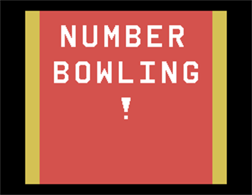 Number Bowling - Screenshot - Game Title Image