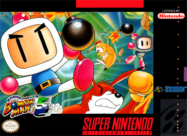 Super Bomberman 5: Gold Cartridge - Box - Front - Reconstructed Image