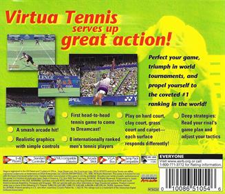 Virtua Tennis - Box - Back Image