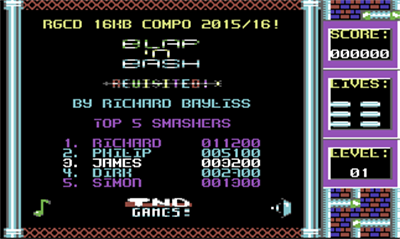 Blap 'n Bash Revisited - Screenshot - High Scores Image